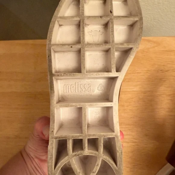 Melissa jelly banded Velcro sling backs - burgundy color - Picture 6 of 7